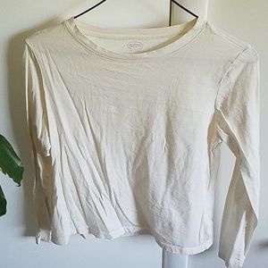 Talbots gold/ivory long sleeves tees